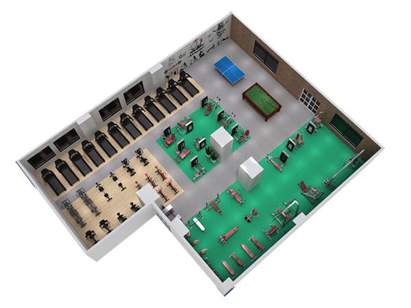 1000平方健身房配置方案-广西xc sports,xc体育健身器材有限公司