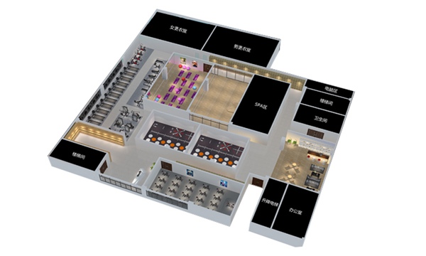 1700平方健身房配置方案-广西xc sports,xc体育健身器材有限公司